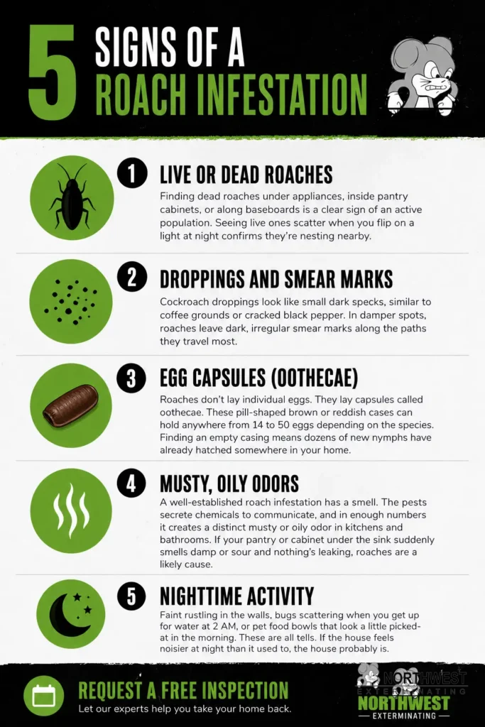 Five signs of a roach infestation — a Northwest Exterminating reference for Georgia homeowners