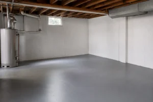 A residential basement in a Georgia home showing the kinds of corners where cellar spiders typically build webs.
