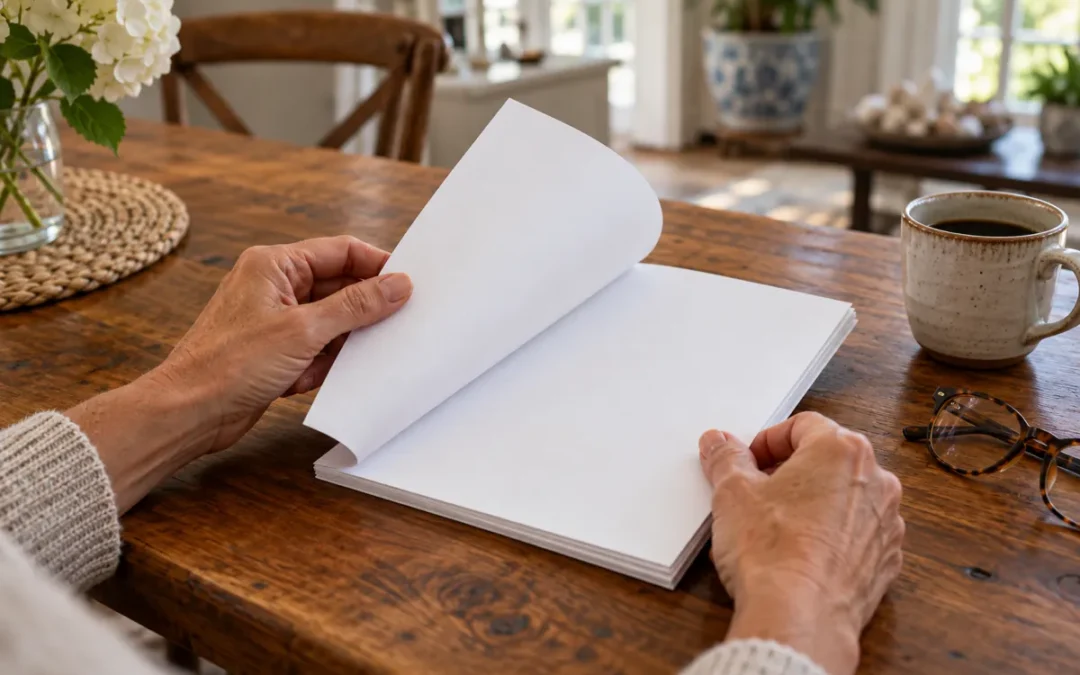 Homeowner paging through a termite bond agreement at a wooden table to check Formosan termite coverage